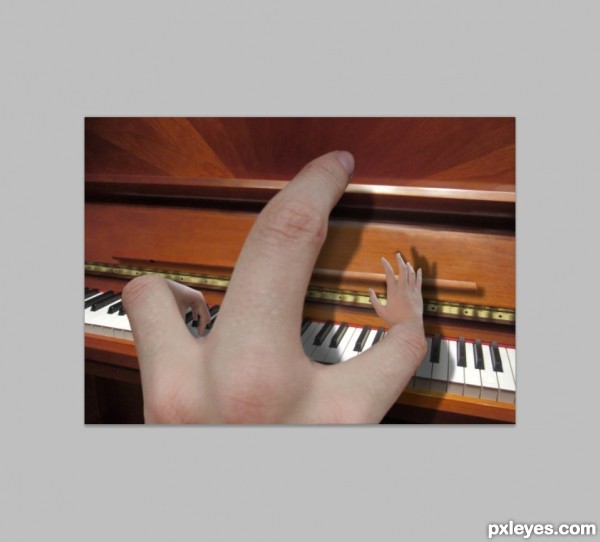 Creation of The Piano Hand: Step 14